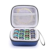 ZBY Guitar Pick Holder Case Compatible for D'Addario, ChromaCast, Fender, JIM DUNLOP, Bolopick, UNLP MUSICAL INSTRUMENT, All Size Picks Storage Pouch Box - Case Only (Blue)