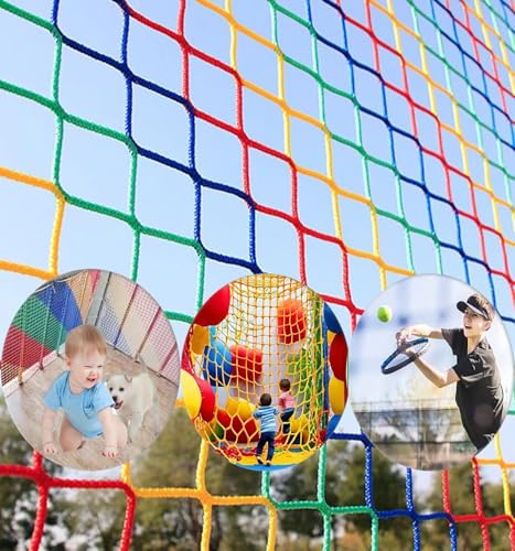 Safety Net for Kids,Balcony Netting for Pets, Patio Netting for Apartment Balcony, Balcony Nets,End of Driveway Safety Net for Kids 3.3X6.6FT