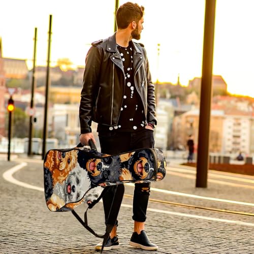 Housse guitare basse et électrique 104 cm imperméable avec motif caniche