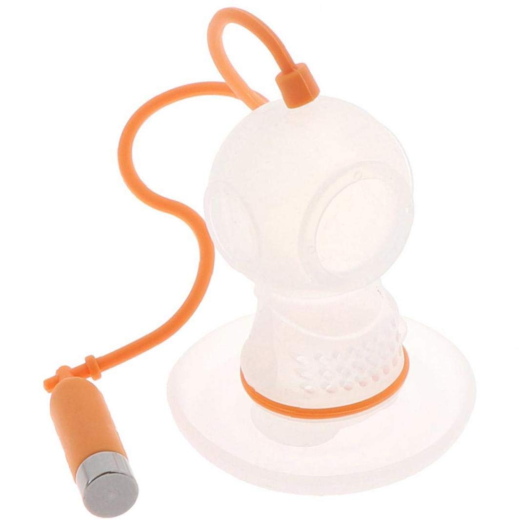 Zonfer Orange Silicone Tea Infuser Fliter Diver Shape Tea Strainer Reusable Diffuser For Loose Leaf