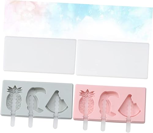 Miniatura 8 de COHEALI Molde para paletas de helado, 2 unidades, mini moldes de silicona, moldes para tartas, moldes de chocolate, bandejas para paletas, moldes