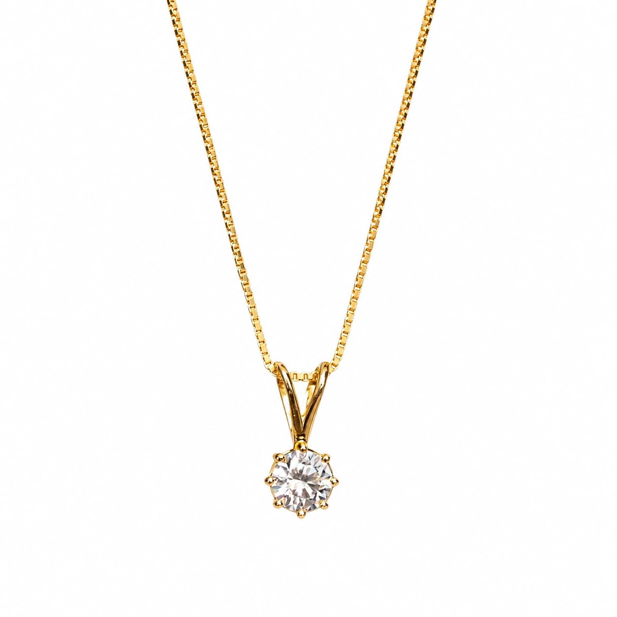 925 Sterling Silver Royal Solitaire Necklace for Women - Waterproof & Anti Tarnish Nekclaces, Gift for Girls & Women, Perfect for Any Occasion Silver Necklace-image-8