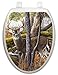 Toilet Tattoos, Toilet Seat Cover Decal,Deer Creek, Size Elongated