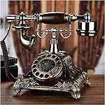 Scizor-Home-Office-Decor-Landlines-Fashion-Creative-Antique-European-Pastoral-Retro-Wired-Phone-Nostalgic-Style-Rotary-Dial-with-Resin-Body-Used-for-Office-Home-Living-Room-Telephone-Line