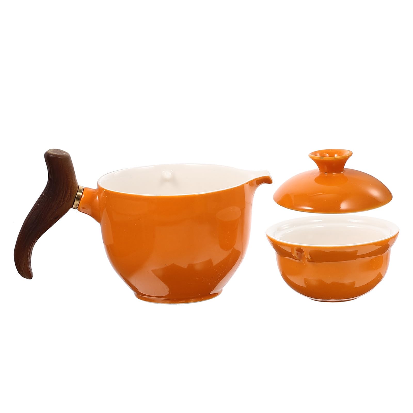 Tetera de cerámica de diseño especial con acabados en madera y volumen de 300ml