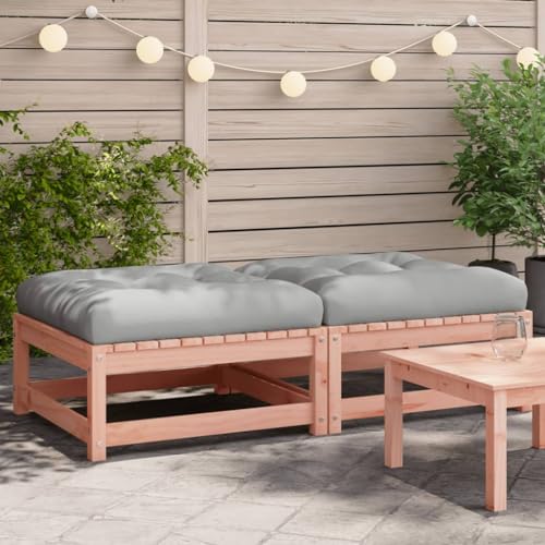 ZEYUAN Taburetes de jardín con Cojines 2 uds Madera Abeto de Douglas, Mueble Exterior, Terraza Taburete, Taburete Exterior, Taburete Alto, Mueble Bar - 838107