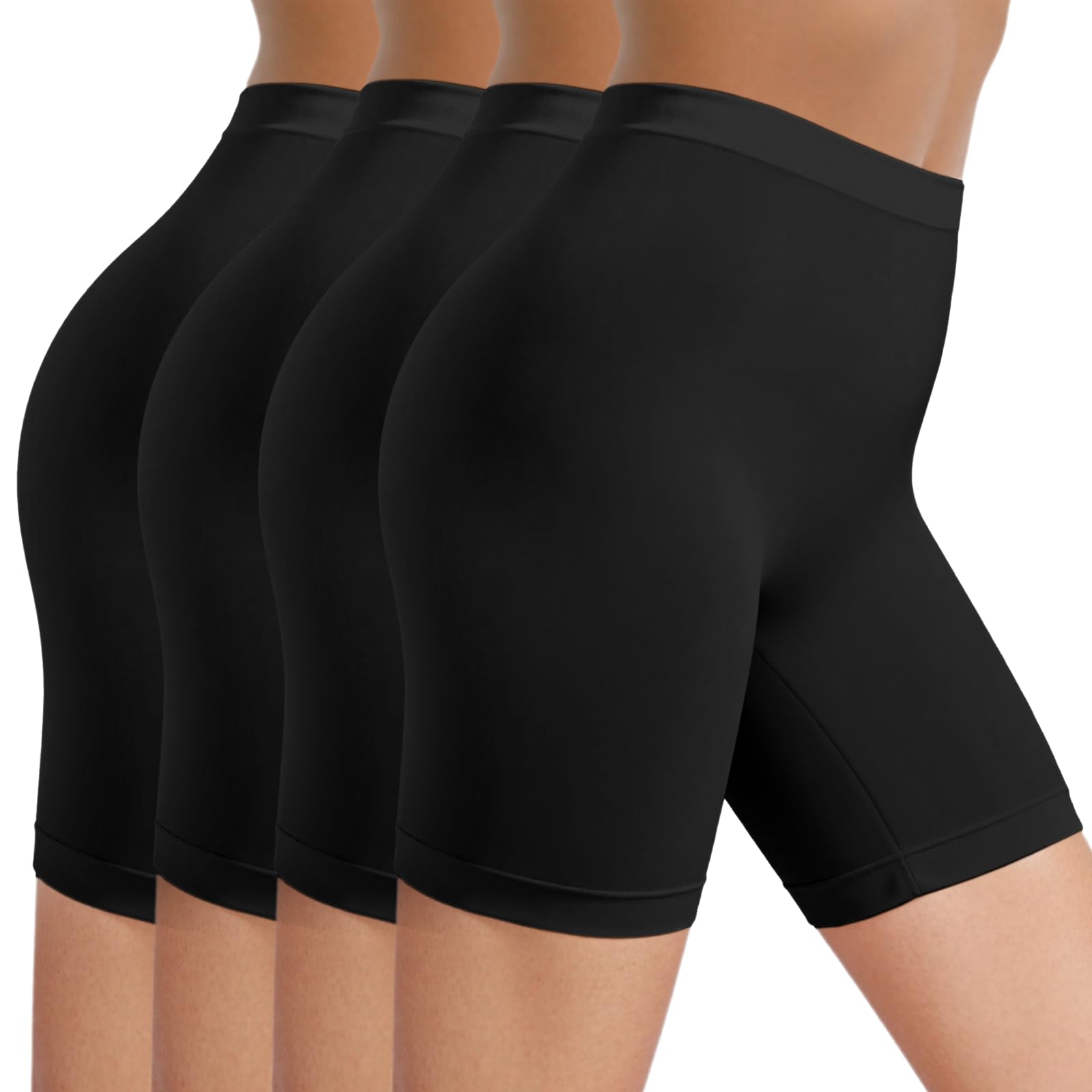 TIICHOO Radlerhose Damen Kurze Unter Kleid Anti Scheuer Sommer Leggings Kurz 4er Pack