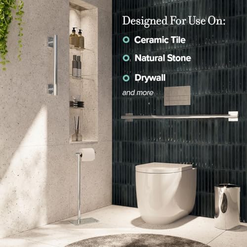 Image of Elevate 48 inch L Grab Bar, Chrome