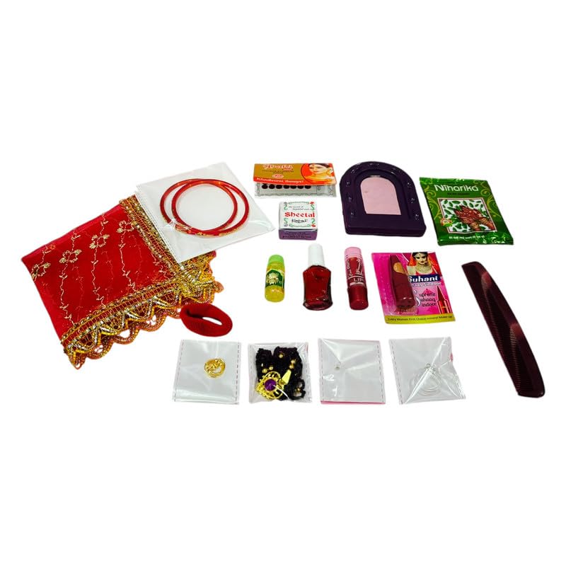 Image of 16 Solah Shringar Set | Complete Artificial Jewelry Set for Mataji & Deviji | Essential Puja Accessories for Navratri, Diwali & Karwa Chauth | Multipurpose Religious Puja Kit