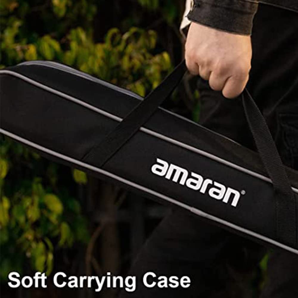 Amaran T2c Tubo de Luz LED en Color de 0,6 m con Salida RGBWW de 20 W, 475 Lux a 1m (5600 K), con 95+ CRI, 98+ TLCI y Aplicación Sidus Link para Creadores de Contenido y Cineastas