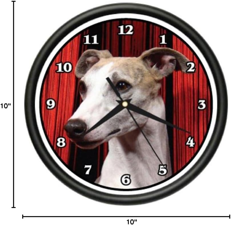 SignMission Whippet Wall Clock Dog Doggie pet Breed Gift