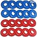 iBroPrat Glad Hand Seal Thick, 20pcs Gladhand Washers Rubber Seals Gasket Elastic Grommets for Semi Trucks Trailers Brake Air Hose Parts Number 10028 10Pcs Red and 10Pcs Blue