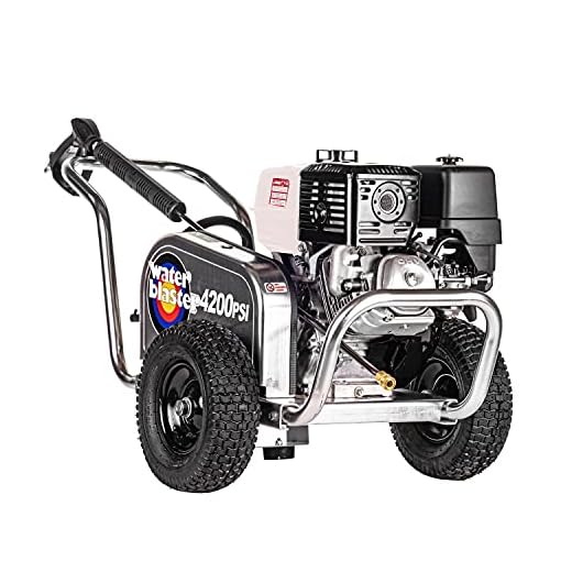 SIMPSON Cleaning ALWB60828 Water Blaster Series 4200 PSI Gas Pressure Washer, 4.0 GPM, Honda Engine, Includes Spray Gun and Wand, 5 QC Nozzle Tips, Monster Series 3/8-in. x 50-ft. Hose, (49-State)