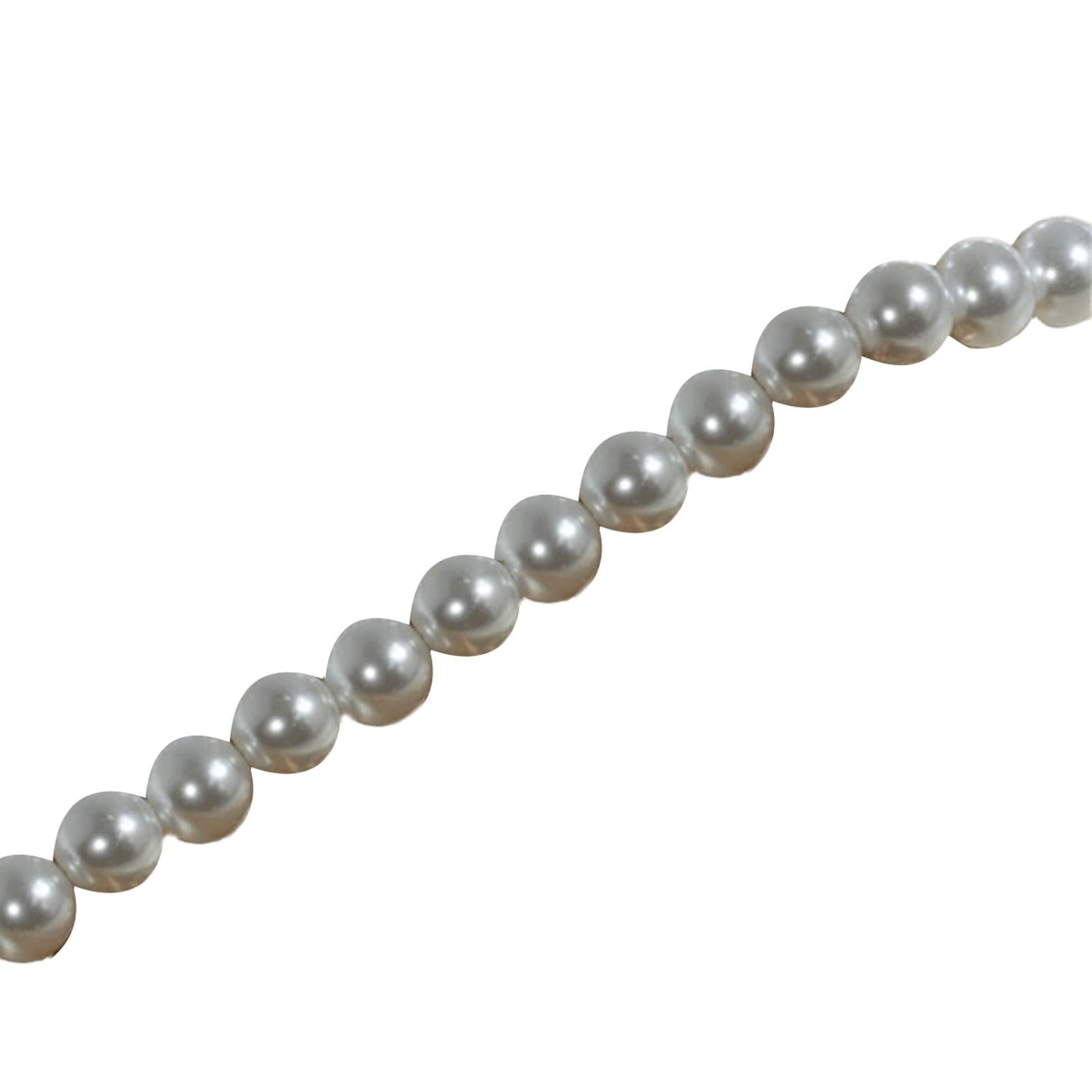 Carotoe Bee White Round Imitation Pearls Beads Crafting Supplies 8Mm Glass Pearls Beads For Jewelry Accessories And Home Decorations Imitation For Craft