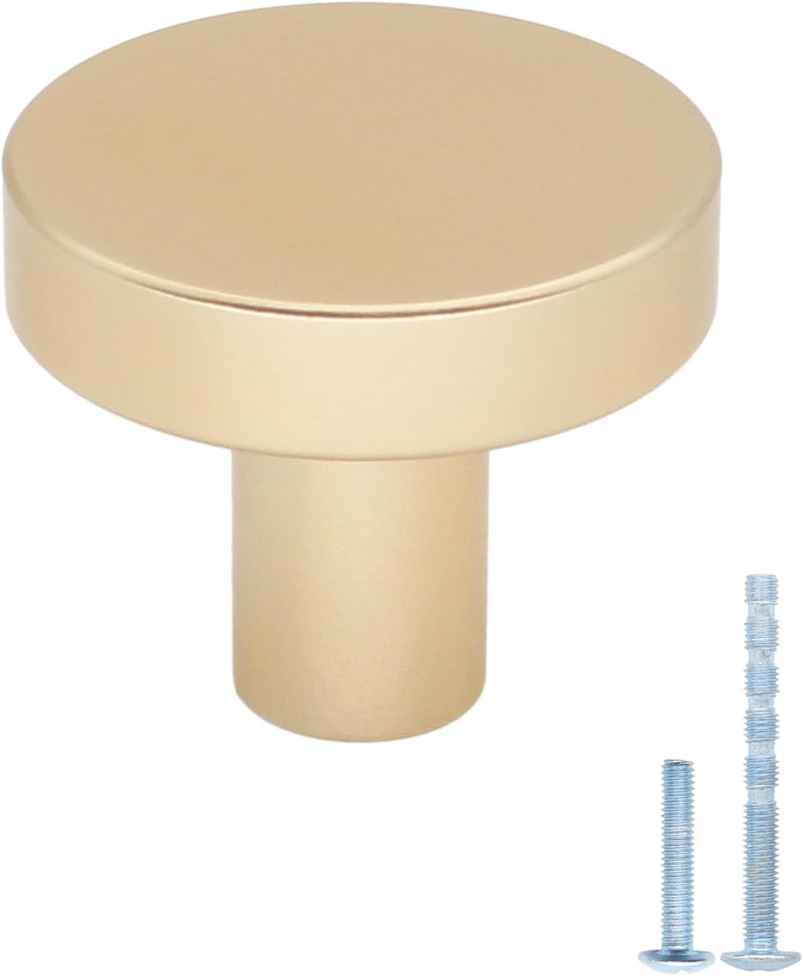 HANIHUA 30 Pack Gold Knobs Brushed Brass Kitchen Knobs