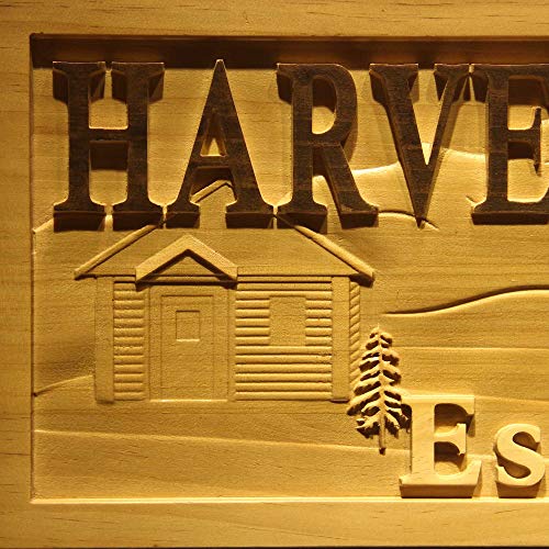 Advpro Wpa0102 Name Personalized Cabin Forest House Deer Wood Engraved Wooden Sign - Standard 23" X 9.25" #TOP4