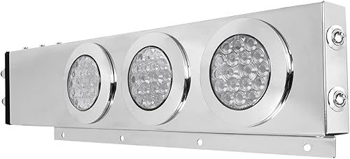 Miniatura 3 de GG Grand General 91023 - Colgador de acero inoxidable con resorte con luz LED rojatransparente, espacio de pernos de 2.5 pulgadas, par