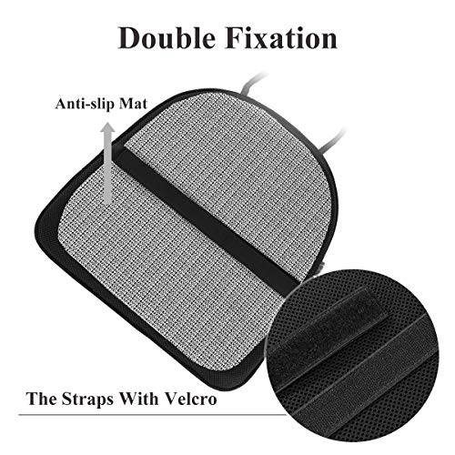 baibu Metal Dining Chair Cushion, Breathable Metal Kitchen Chair Pad with Ties Metal Stackable Chair Seat Cushions - One Pad Only (Mesh-Black, 14x14x1.5in)