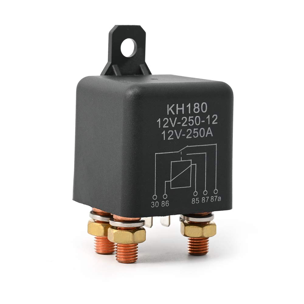 EHDIS Przekaźnik 5 Pin 12V 250A, Wielofunkcyjny przełącznik akumulatorowy Kfz-Starter do samochodu