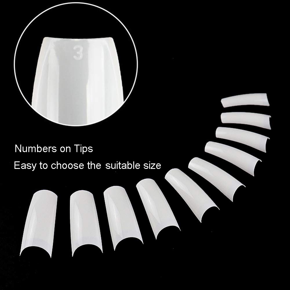 Acrylic Nail Tips White 500Pcs French Artificial False Tip for Manicure Nails Art Salons & Home DIY - Image 3
