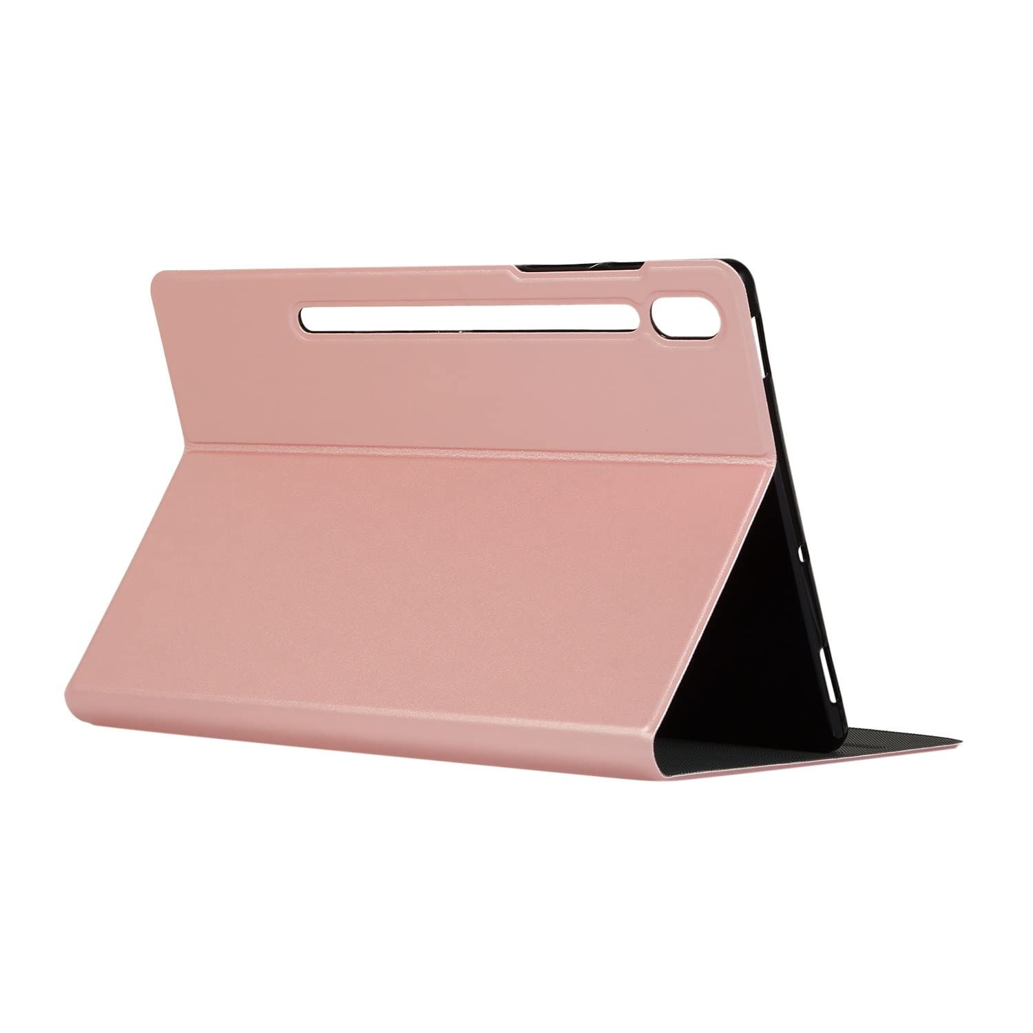 For Samsung Galaxy Tab S8 Ultra 14.6 pulgadas (SM-X900 / X906) Caja de la tableta, Funda Folio Soporte prueba choque premium, ángulos múltiples visiones, suave TPU Tapa trasera Auto Sleep Wake(Rose gold)