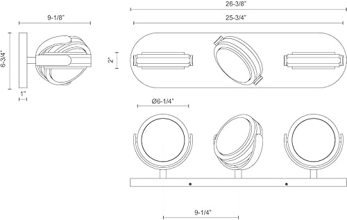 Miniatura 2 de Alora WV325326VBAR Blanco - Tocador LED, latón vintage y alabastro