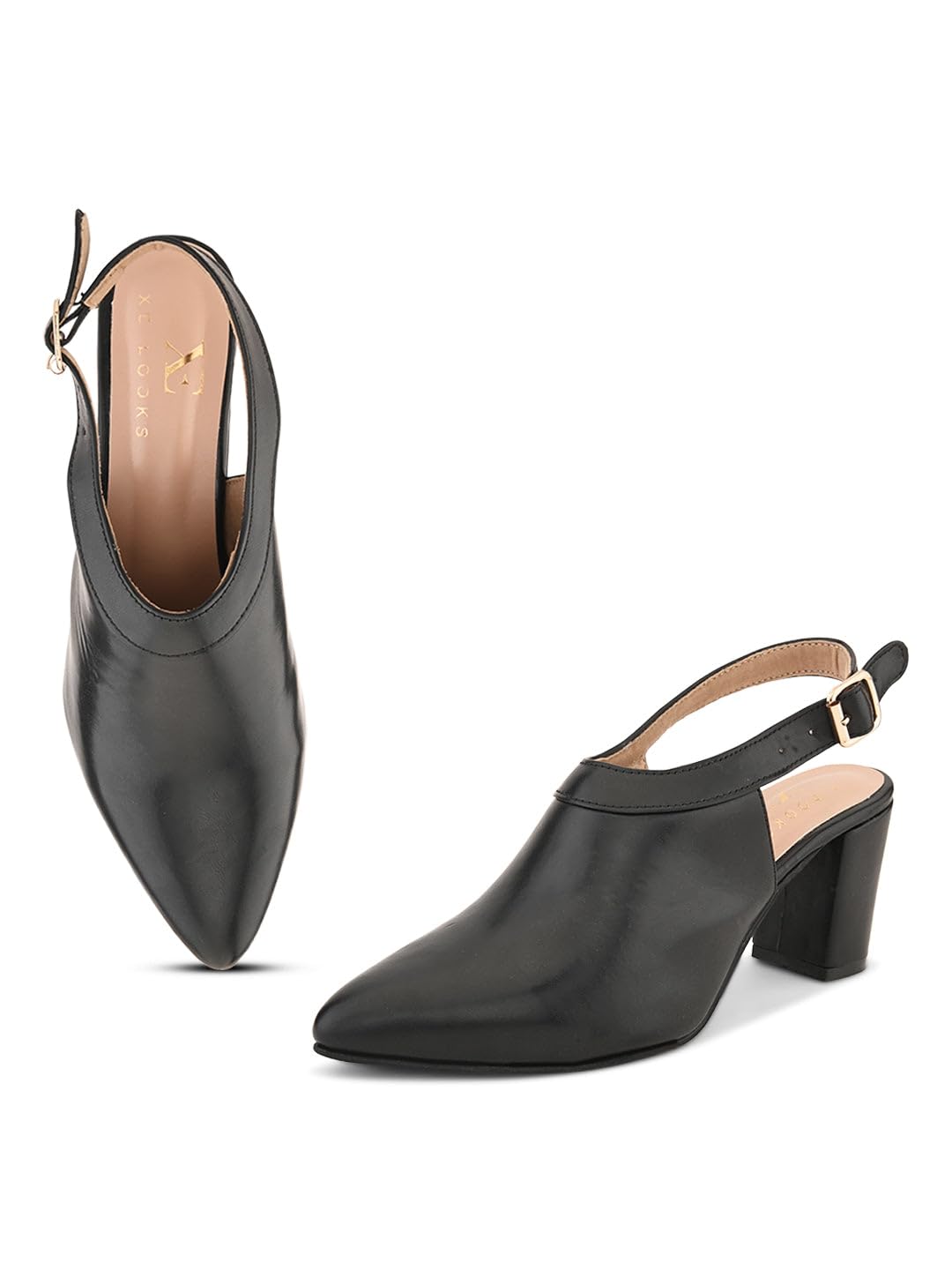 Slingback Heels | Pointed-Toe Design | Adjustable Strap |Stylish & Trendy Cushioned Footbed Heels For Girl & Women-image-28