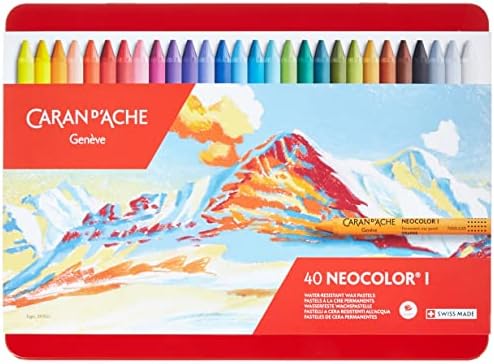 Caran Dache Metal tin with 40 Assorted Colours
