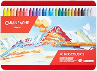 Caran Dache Metal tin with 40 Assorted Colours