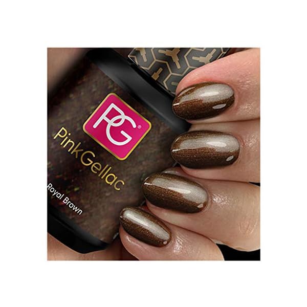 PINK-Gellac-114-Real-Marron-UV-nagellack-profesional-Gel-Esmalte-de-unas-Goma-Laca-para-al-menos-14-dias-Perfecto-brillante-unas