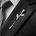 KMYZQDV 2Pcs Rose Lapel Pin for Men Women Flower Brooch Pins Suit Accessories Mens Brooches for Lapels and Tuxedo Suits Fashion Stick Corsage for Weddings Parties Formal Events Gold and Silver