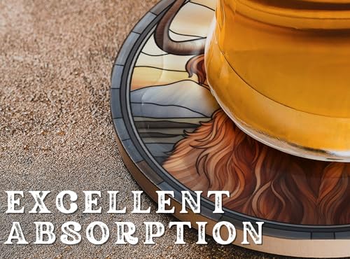 Highland-Cow-Gifts-for-Women-Scottish-Cow-Gifts-6-PCS-Ceramic-Coasters-Absorbent-with-Cork-Base-Home-Decor-for-Family-Housewarming-Thanksgiving-Birthday-Christmas Highland Cow Gifts for Women Scottish Cow Gifts 6 PCS Ceramic Coasters Absorbent with Cork Base Home Decor for Family Housewarming Thanksgiving Birthday Christmas