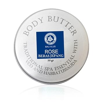 Body Butter Rose Beras Jepang Traditional SPA Essential with VCO & Habbatussauda, 50 gram