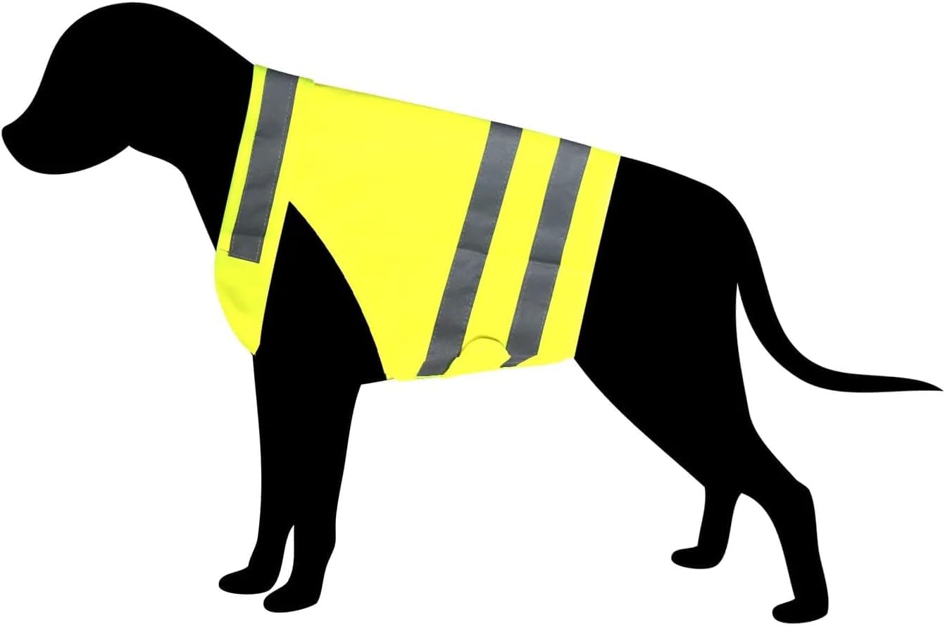 High-Visibility Reflective Pet Vest - Safety Jacket for Dogs & Cats (Size S) for Enhanced Visibility (M)