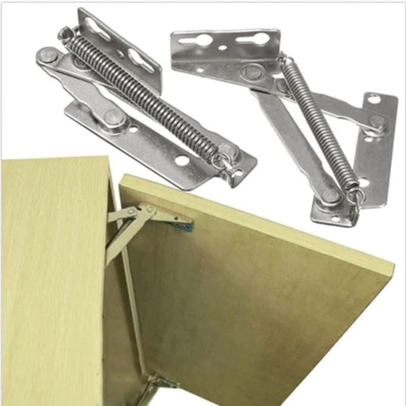 2Pcs Folding Sofa Bed Spring Hinge 10KG 80 Degree Cabinet Door Lift Up Stay Flap Top Support Hinges