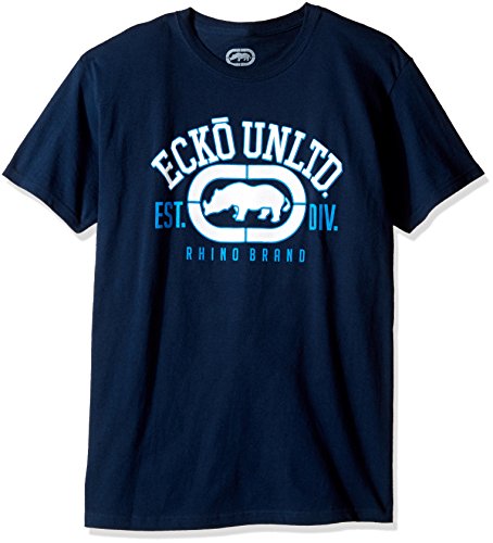 Ecko Unltd. Men's The Rhino Remains Short Sleeve Printed T-Shirt, Navy, Large