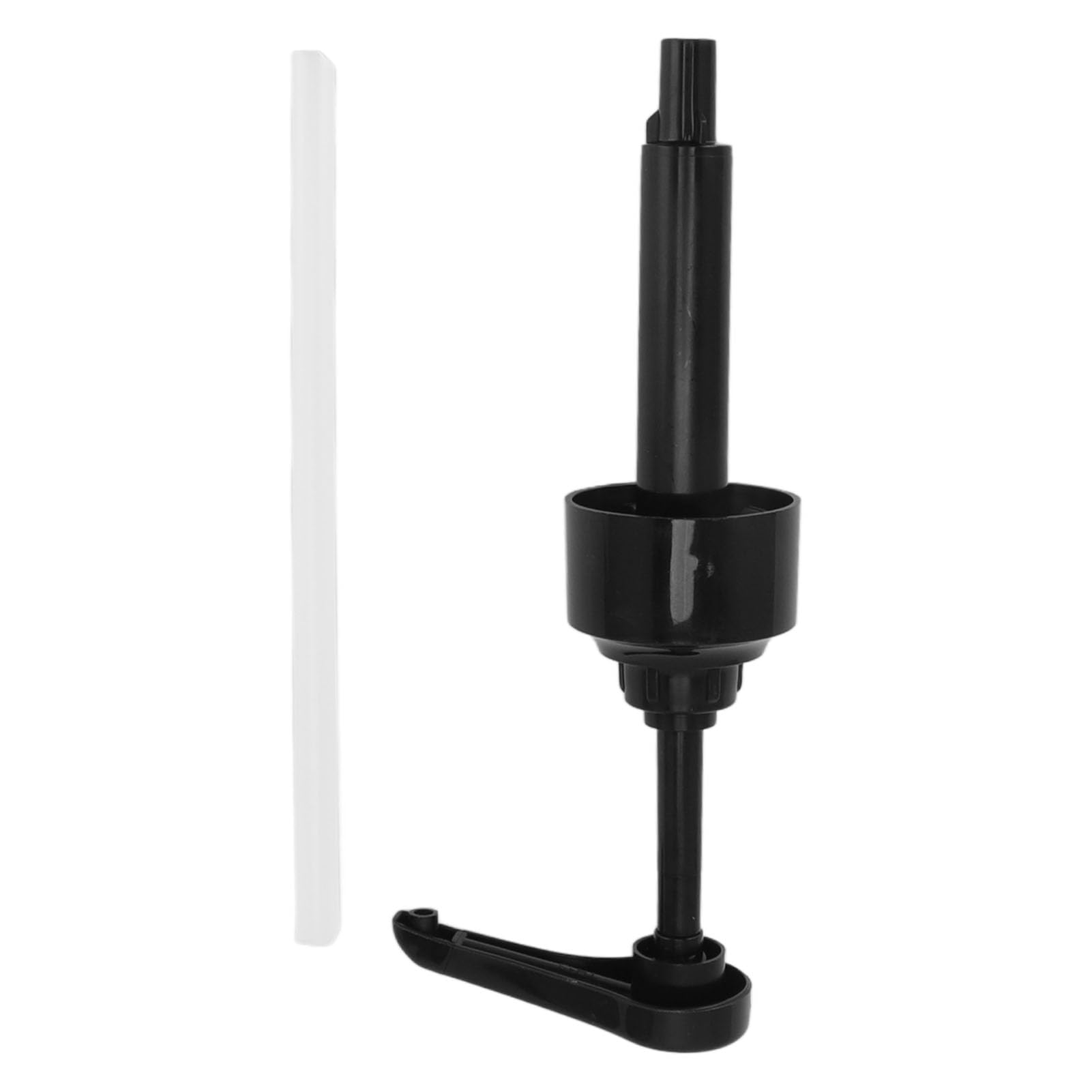 SIXRUN Bomba Dispensadora de Jarabe de café Bomba Dispensadora de Jarabe ABS con Cabezal Medidor de 8 Ml Manguera Cortable Prensa con una Mano para Botellas 1883 Café Té Soda Cócteles (Black)