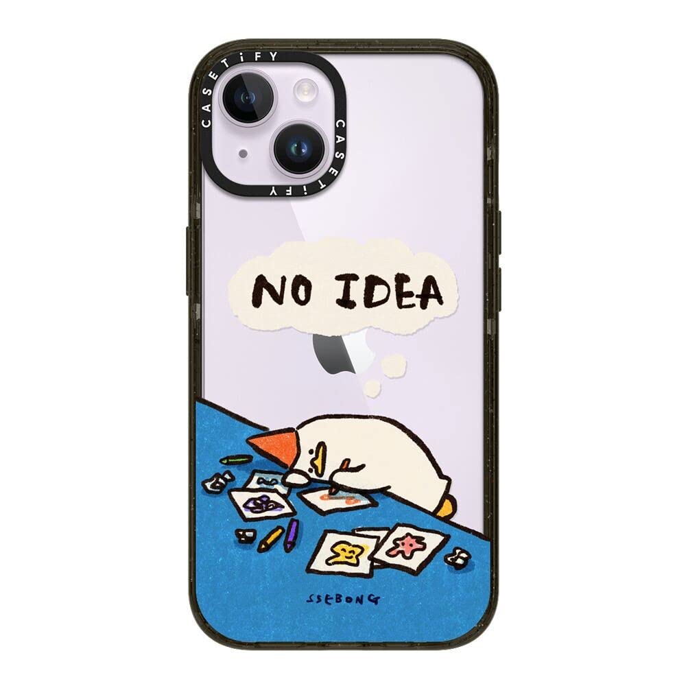 CASETiFY インパクト iPhone 14 ケース [MIL規格準拠 (4x MIL-STD-810G)/2.5mからの落下試験をクリア] - No idea by SSEBONG - グロッシー ブラック