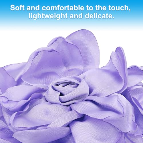 Image of PATIKIL Rose Flower Hair Clips, Fabric Brooch Pins for Women Wedding Party Dance Dress Clothes Accessories Valentine's Day Gifts