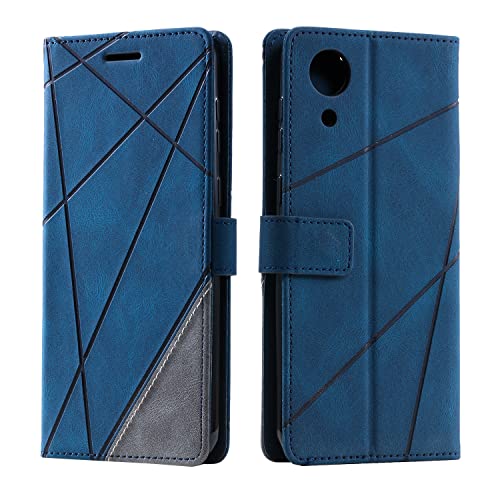 SONWO Coque pour Galaxy A03 Core, Etui en Cuir PU Portefeuille Housse Fermeture Magnétique und Flip pour Galaxy A03 Core, avec Fermeture Magnétique, Bleu