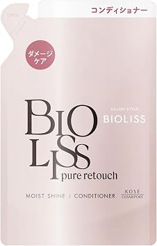 Salon Style Biolis Pure Retouch Hair Conditioner, Treatment, Refill, 11.5 fl oz 340 ml, Damage Care, Moist and Shiny, Curly Hair