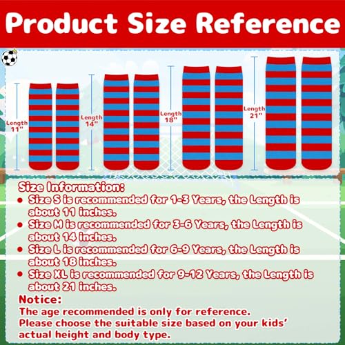 Image of Olreco 1 Pack Toddler Kids Youth Soccer Socks Girls Boys Baseball Socks Youth Knee High Softball Football Accessories Cotton