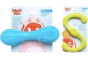 West Paw Zogoflex Bumi Dog Tug Toy and Zogoflex Hurley Dog Bone...
