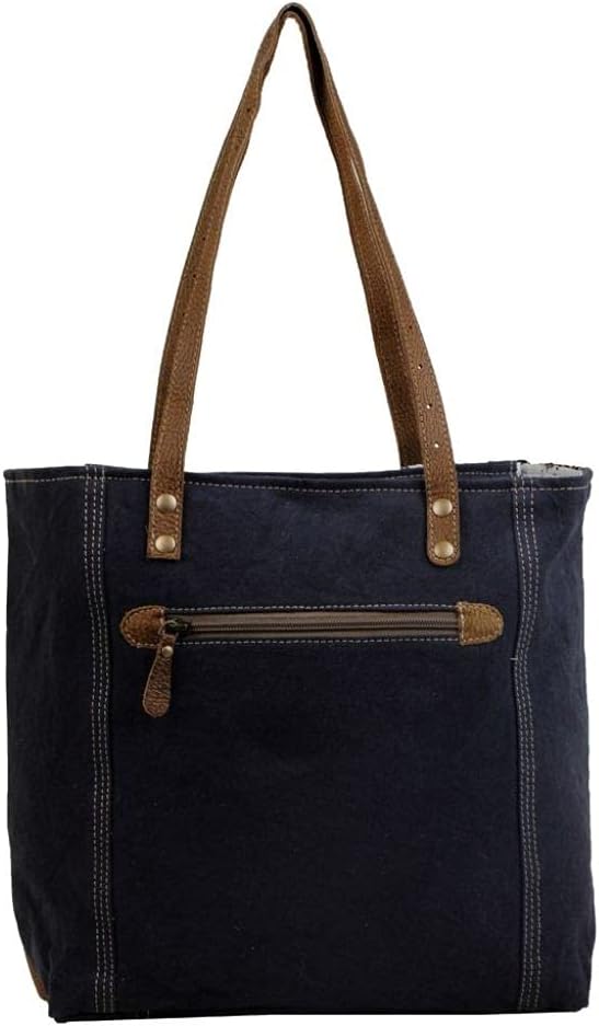 Myra Bag Pluralistic Tote Bag Upcycled Cotton & Leather S-2811