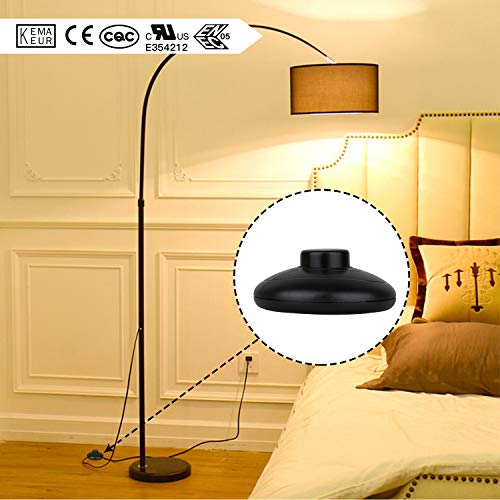 3Pcs Floor Foot Switch, Black Foot Pedal Lamp Switch, Round Floor Foot Switch Inline, With Step-On-Button, For Floor Lamp On-Off Control Footswitch (Pack Of 3-Black) #TOP2