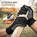 Cricket Batting Gloves, PVC Dotted, Black, Soft Ball Recommended, 1 Pair