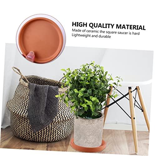 Cabilock 5Pcs Terracotta Planter Tray Square Planters Window Frame Decor Mini Accessories Succulent Cacti Moss Pots Planter Trays And Saucers Square Planter Tray Pottery Flowerpot Tray Tool #TOP3