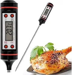 Termômetro Digital Culinário Instantâneo com Display Iluminado – Precisão Profissional até 300°C, Ideal para Carnes, Churrasco, Forno, Líquidos e Cozinha – Rápido e Durável Premium