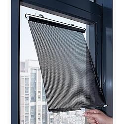 Venta Persianas Metalicas Persianas Enrollables Sin Perforaciones,Cortina Opacas con Ventosas,Estor Térmico para Tragaluz,Anti-Ultravioleta,Anti-mirón,Protección Solar,para Ventanas,Oficina,Baño,Coche (40x60cm/16x24in)