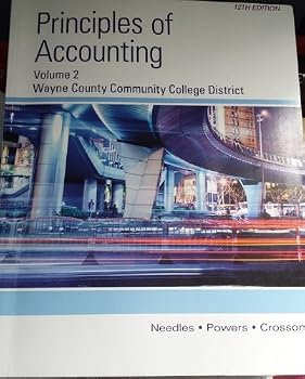 Paperback Principles of Accounting Vol 2 12 Edition Wayne County Community College District Book